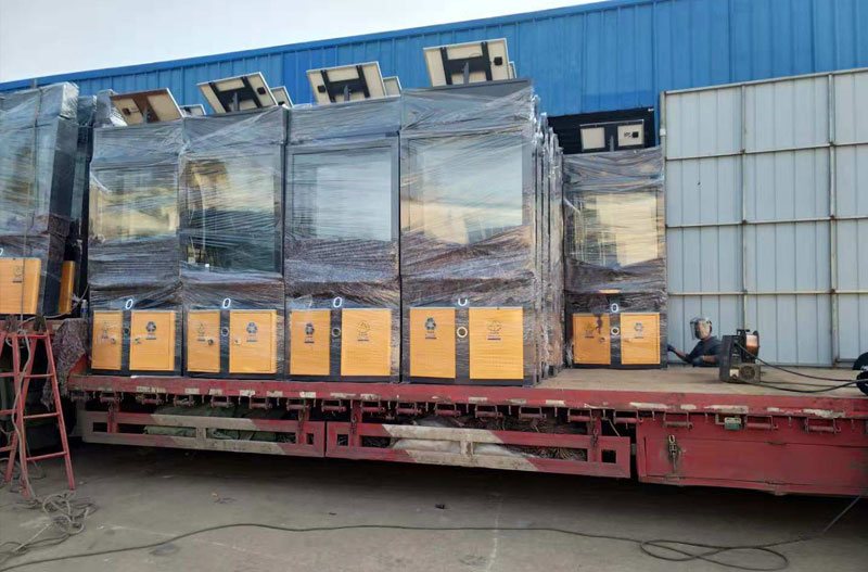 太阳能垃圾箱加路名牌发货实图！(图2)