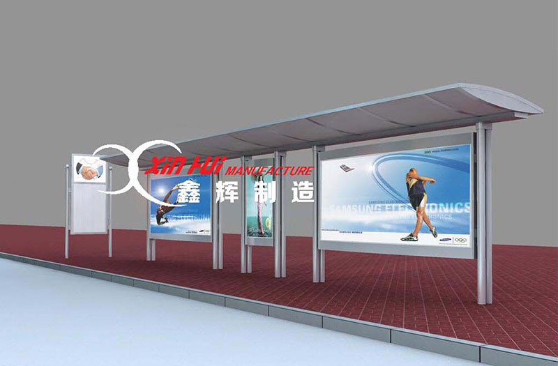 保定不锈钢候车亭发货！